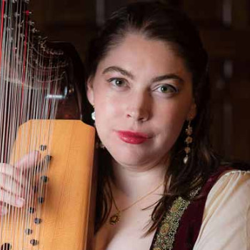 Anna O'Connell with harp